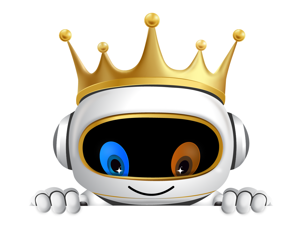 Buddy, the approved crowned character from THE FOOL CHOOSES
