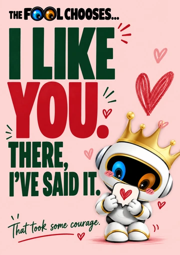 I LIKE YOU. THERE, I’VE SAID IT. greeting-card design